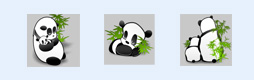 可爱熊猫图标