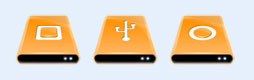 橙色电脑桌面图标