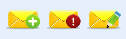 黄色邮件桌面图标