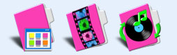 粉红色文件夹电脑图标