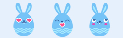 蓝色兔子表情图标