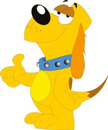 黄色卡通狗狗图片素材