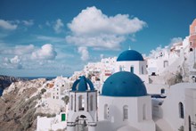 希腊蓝色建筑精美图片