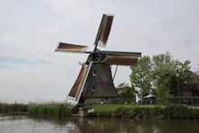 荷兰风车建筑景观图片下载