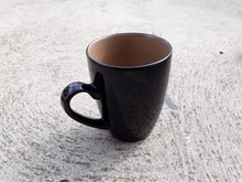 黑色空咖啡杯图片素材
