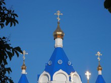 俄罗斯金色圆顶教堂高清图片
