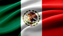 墨西哥国旗飘扬高清图片