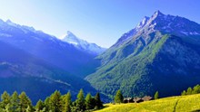 瑞士阿尔卑斯山全景高清图片