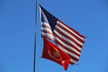 美国国旗飘扬图片素材