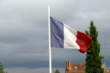 法国国旗飘扬高清图片