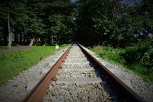 铁路轨道近景图片素材