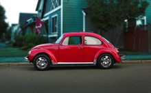 红色甲壳虫汽车高清图片
