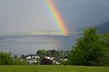 奥地利彩虹天空精美图片