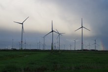 风力发电场风车图片素材