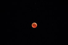 中秋红色满月高清图