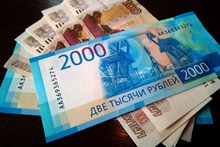 俄罗斯纸币图片素材