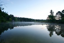 清晨绿色湖泊图片下载