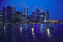 新加坡大楼夜景图片下载