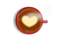 卡布奇诺心形咖啡图片素材
