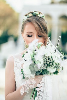 新娘个人婚纱写真图片素材