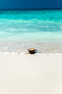 非主流海边咖啡图片素材