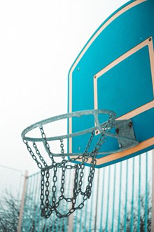 蓝色篮板篮筐精美图片