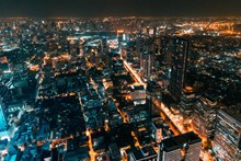 繁华都市夜景航拍图精美图片