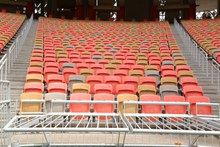 体育场多色椅子高清图