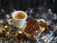 巧克力蛋糕咖啡图片下载