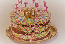 60岁生日蛋糕高清图