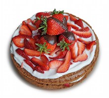 新鲜草莓奶油蛋糕图片素材