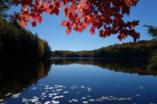 秋季湖泊景观高清图片