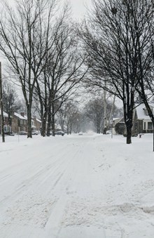 冬季街道雪景图片素材