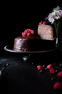 8寸水果巧克力蛋糕图片下载