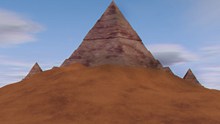 沙漠金字塔尖塔高清图