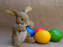 复活节彩蛋兔子素材高清图片