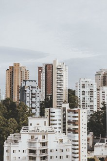 现代城市居民楼高清图片