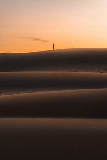 黄昏沙漠自然风景精美图片