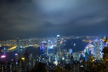 香港城市建筑夜景高清图片
