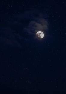 黑色天空月亮高清图