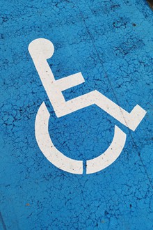 轮椅蓝色简约素材图片下载
