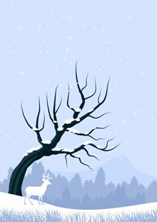 冬雪卡通封面设计图片素材