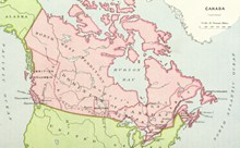 英文版加拿大局部地图高清图