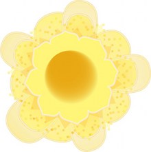 黄色卡通花朵素材高清图片