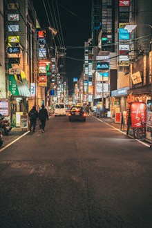 日本街道灯光夜景精美图片