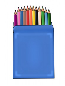 彩色铅笔卡通图片素材