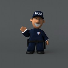 3D警察公仔卡通玩具精美图片