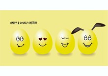 复活节黄色卡通鸡蛋精美图片