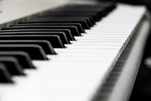 钢琴琴键黑白高清图