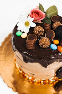 鲜花巧克力蛋糕 鲜花巧克力蛋糕大全精美图片